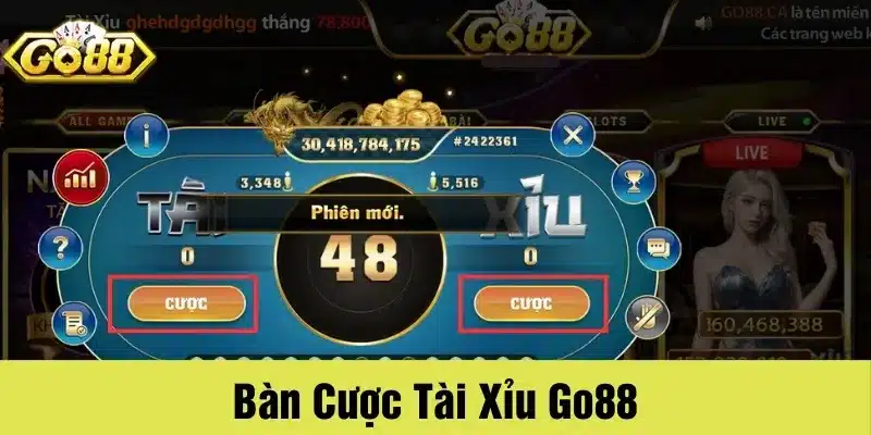 Bàn cược cơ bản của game Tài xỉu