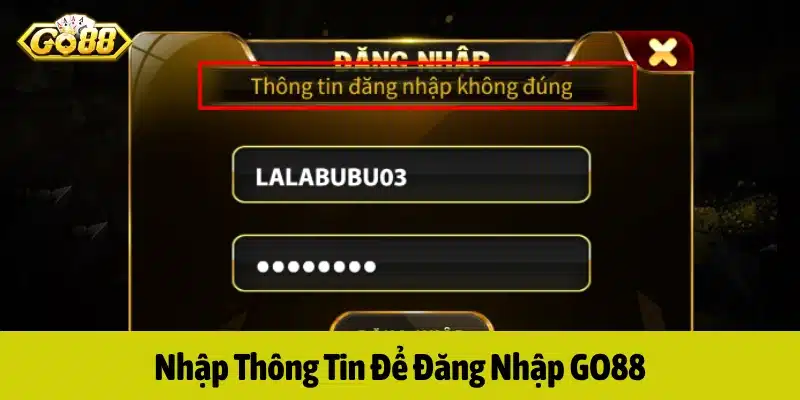 Cập nhật dữ liệu được hệ thống yêu cầu để vào tài khoản GO88