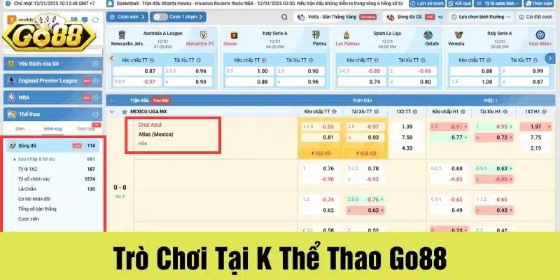 K Thể thao Go88 cung cấp hai môn chơi hấp dẫn nhất 