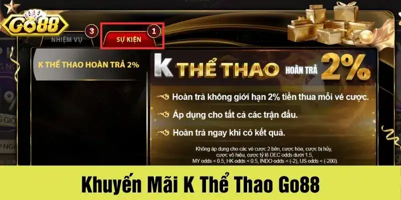 Khuyến mãi hoàn tiền trên mỗi vé thua cược cho người chơi thể thao 