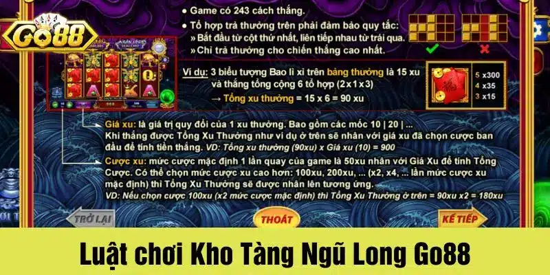 Luật chơi Kho Tàng Ngũ Long Go88 hấp dẫn