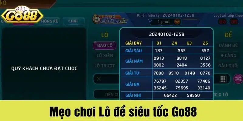 Mẹo chơi Lô đề siêu tốc Go88 - Quản lý vốn cược