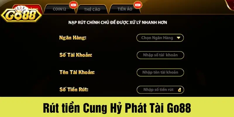 Thanh toán đơn giản tại Cung Hỷ Phát Tài GO88